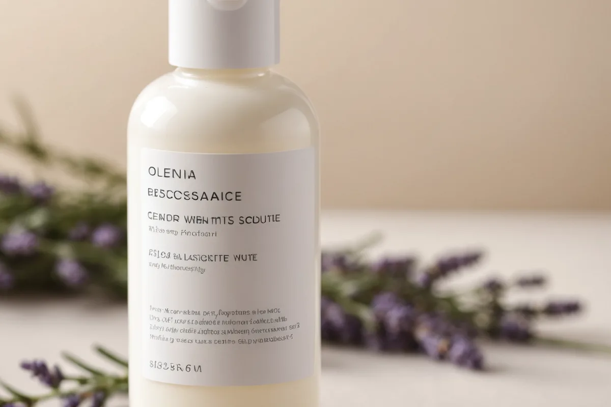 Skincare ingredient label close-up showing complex fragrance compound names